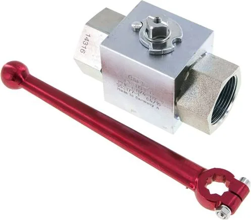 KH 114 HD, Vysokotlaký kulový kohout, ocel, G 1-1/4", 0 až 315 bar