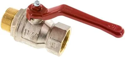 KH 114 IA, Mosazný kulový kohout, R 1-1/4" / Rp 1-1/4", -0,9 až 30 bar