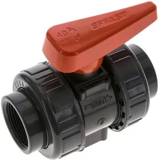 KH 114 PVCEPDM, Kulový kohout, PVC-U / EPDM, Rp 1-1/4" (průmyslové provedení)
