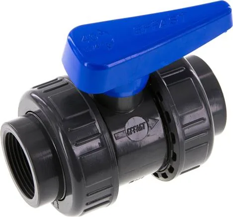 KH 114 WASSER, Kulový kohout, PVC-U / EPDM, Rp 1-1/4" (provedení na vodu)