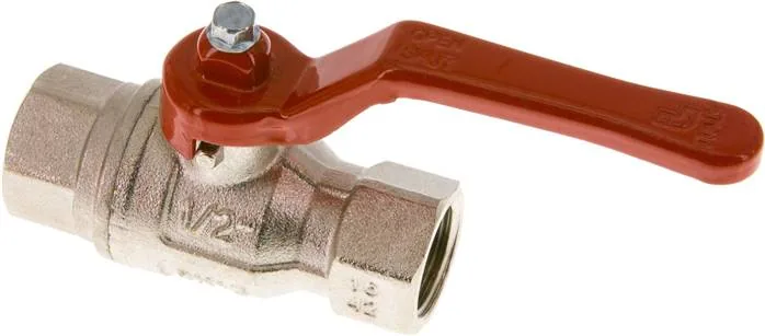 KH 12, Mosazný kulový kohout, Rp 1/2", -0,9 až 50 bar, plný průchod