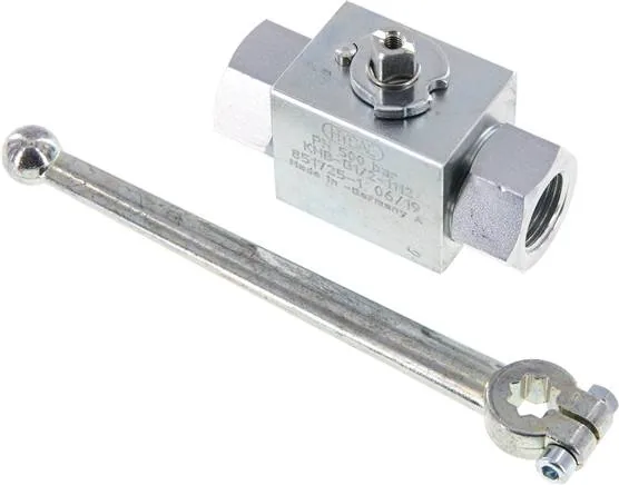 KH 12 HD, Vysokotlaký kulový kohout, ocel, G 1/2", 0 až 500 bar