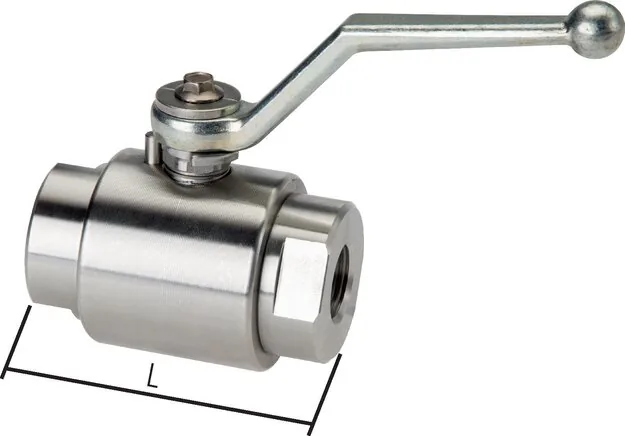 KH 10 HD B ES-NPT, Vysokotlaký kulový kohout, nerezová ocel, NPT 1", 0 až 420 bar