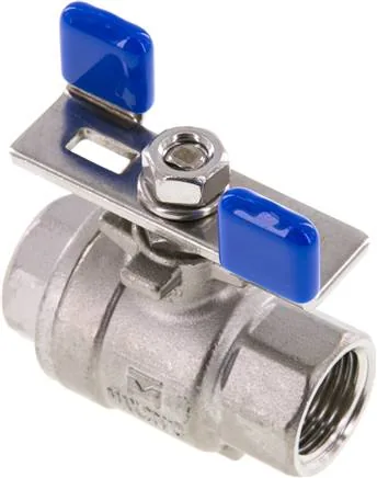 KH 12 K ES E KN, Kulový kohout z nerezové oceli, lehký, G 1/2", 0 až 63 bar