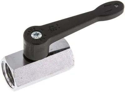 KH 12 M, Kulový kohout miniaturní, dlouhá rukojeť G 1/2" vnitřní závit, PN 15