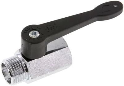 KH 12 MIA, Kulový kohout miniaturní, dlouhá rukojeť G 1/2" vnitřní závit/Vnější závit, PN 15