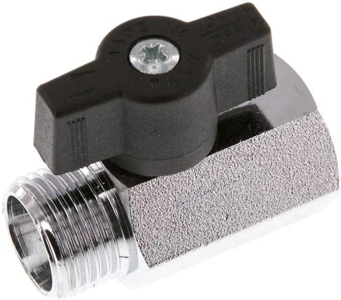 KH 12 MKIAHE, Mosazný kulový kohout miniaturní G 1/2" vnitřní závit/Vnější závit, PN 15