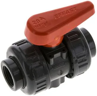 KH 12 PVCFKM, Kulový kohout, PVC-U / FKM, Rp 1/2" (průmyslové provedení)