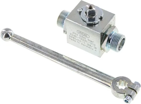 KH 12 S HD, Vysokotlaký kulový kohout, ocel, 12 S (M20x1,5), 0 až 500 bar