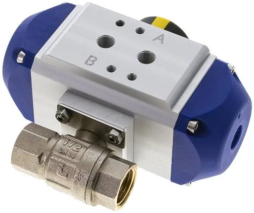KH 12 TW P FS, Pneumatický kulový kohout pitné vody, Rp 1/2", Pružina – zavírající