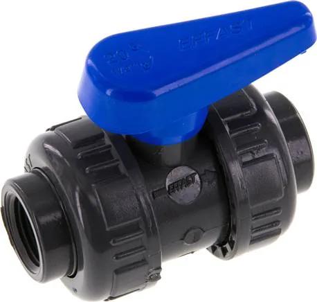 KH 12 WASSER, Kulový kohout, PVC-U / EPDM, Rp 1/2" (provedení na vodu)