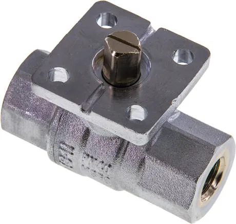 KH 14 F MS, Mosazný kulový kohout, přímá/montážní příruba, G 1/4", -0,9 až 40 bar