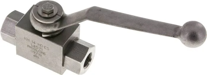 KH 14 HD ES, Vysokotlaký kulový kohout, nerezová ocel, G 1/4", -0,999 až 500 bar