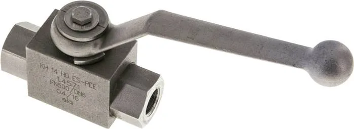 KH 14 HD ES-PEE, Vysokotlaký kulový kohout, nerezová ocel, G 1/4", -0,999 až 500 bar