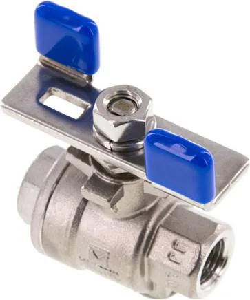 KH 14 K ES E KN, Kulový kohout z nerezové oceli, lehký, G 1/4", 0 až 63 bar