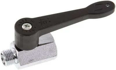 KH 14 MIA, Kulový kohout miniaturní, dlouhá rukojeť G 1/4" vnitřní závit/Vnější závit, PN 15