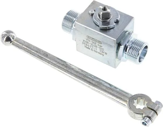 KH 14 S HD, Vysokotlaký kulový kohout, ocel, 14 S (M22x1,5), 0 až 500 bar