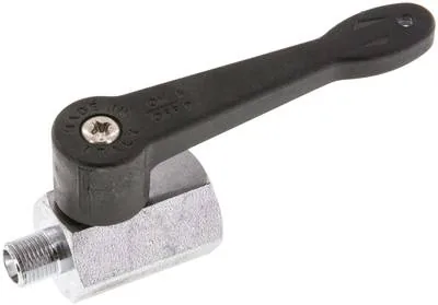 KH 18 MIA, Kulový kohout miniaturní, dlouhá rukojeť G 1/8" vnitřní závit/Vnější závit, PN 15