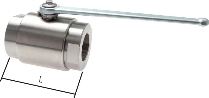 KH 114 HD B ES-NPT, Vysokotlaký kulový kohout, nerezová ocel, NPT 1-1/4", 0 až 420 bar