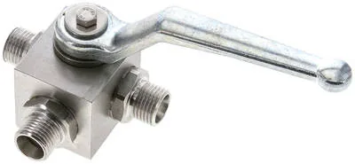 KH 3/10 L L HD ES, ES vysokotlaký 3cestný kulový kohout, Otvor L, 10 L (M16x1,5), 0 až 315 bar