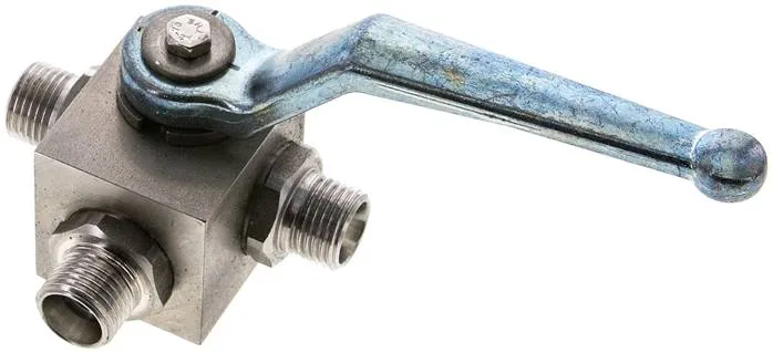 KH 3/10 L T HD ES, ES vysokotlaký 3cestný kulový kohout, Otvor T, 10 L (M16x1,5), 0 až 315 bar