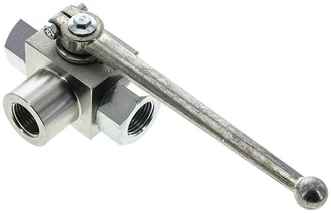 KH 3/12 L HD, Vysokotlaký 3cestný kulový kohout, Otvor L, G 1/2", 0 až 500 bar