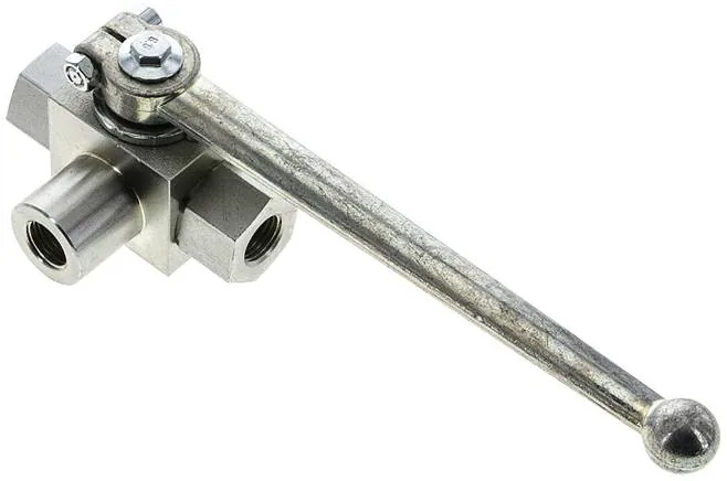KH 3/14 L HD, Vysokotlaký 3cestný kulový kohout, Otvor L, G 1/4", 0 až 500 bar
