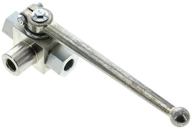 KH 3/14 T HD, Vysokotlaký 3cestný kulový kohout, Otvor T, G 1/4", 0 až 500 bar