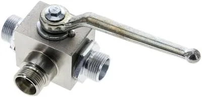 KH 3/15 L T HD, Vysokotlaký 3cestný kulový kohout, Otvor T, 15 L (M22x1,5), 0 až 315 bar