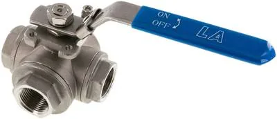 KH 3/34 L ES E, 3cestný ventil, nerezová ocel, Otvor L G 3/4", PN 63