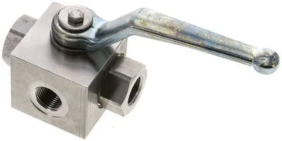 KH 3/38 T HD ES, ES vysokotlaký 3cestný kulový kohout, Otvor T, G 3/8", 0 až 400 bar