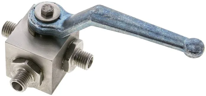 KH 3/6 L T HD ES, ES vysokotlaký 3cestný kulový kohout, Otvor T, 6 L (M12x1,5), 0 až 315 bar
