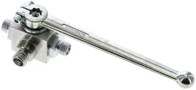 KH 3/8 L L HD, Vysokotlaký 3cestný kulový kohout, Otvor L, 8 L (M14x1,5), 0 až 315 bar