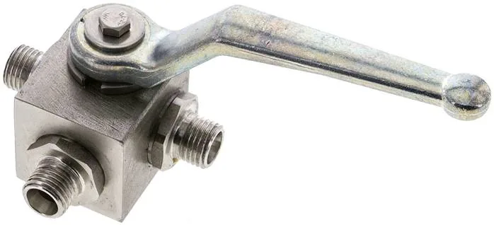 KH 3/8 L L HD ES, ES vysokotlaký 3cestný kulový kohout, Otvor L, 8 L (M14x1,5), 0 až 315 bar