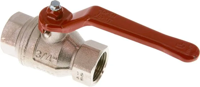 KH 34, Mosazný kulový kohout, Rp 3/4", -0,9 až 40 bar, plný průchod