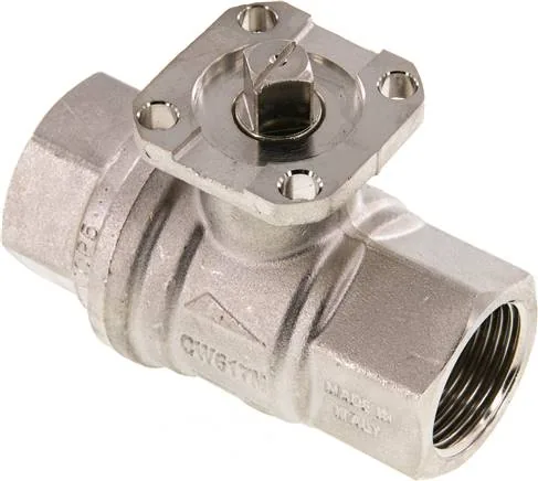 KH 34 F MS, Mosazný kulový kohout, přímá/montážní příruba, G 3/4", -0,9 až 40 bar