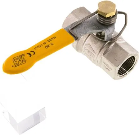 KH 34 FS, Mosazný kulový kohout, G 3/4", -0,98 až 40 bar, s uzavírací pružinou