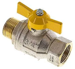 KH 34 IA DVGW KN, Mosazný kulový kohout, DVGW, R 3/4" / Rp 3/4", -0,9 až 40 bar