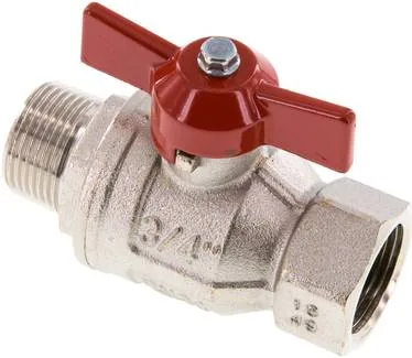 KH 34 IA KN, Mosazný kulový kohout, R 3/4" / Rp 3/4", -0,9 až 40 bar
