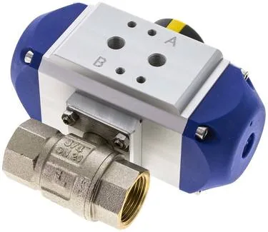 KH 34 TW P FS, Pneumatický kulový kohout pitné vody, Rp 3/4", Pružina – zavírající