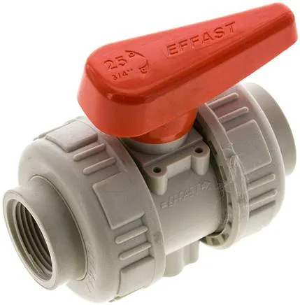 KH 34 PPFKM, Kulový kohout, PP-H / FKM, Rp 3/4" (průmyslové provedení)