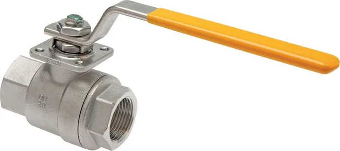KH 20 SAU ES, Kulový kohout z nerezové oceli, Rp 2", -0,9 až 20 bar, pro kyslík (prům.)