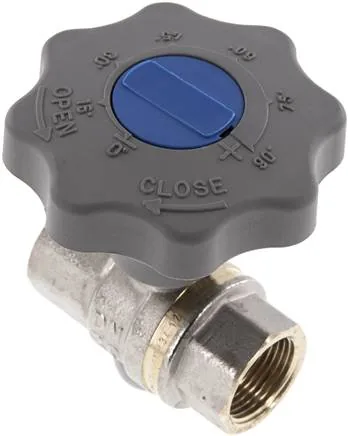 KH 34 SS, Jemné uzavírání mosazného kulového kohoutu, Rp 3/4", 0 až 50 bar, DVGW