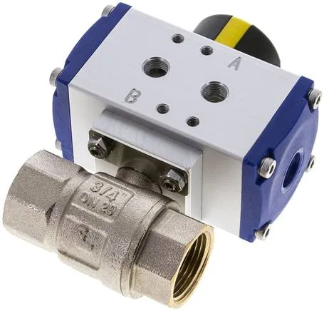KH 34 TW P, Pneumatický kulový kohout pitné vody, Rp 3/4", dvojčinný