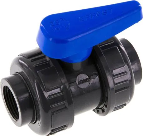 KH 34 WASSER, Kulový kohout, PVC-U / EPDM, Rp 3/4" (provedení na vodu)