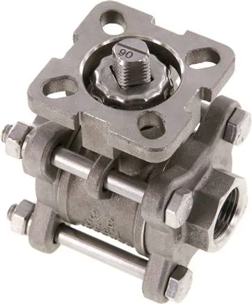 KH 383 F ES, Kulový kohout, přímá montážní příruba G 3/8", PN 63