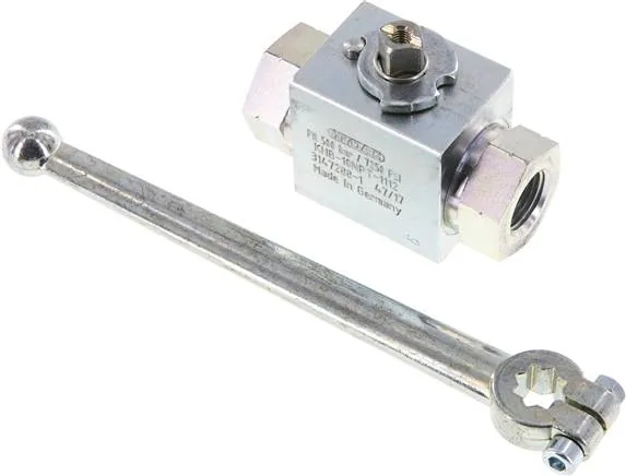 KH 38 HD-NPT, Vysokotlaký kulový kohout, ocel, NPT 3/8", 0 až 500 bar