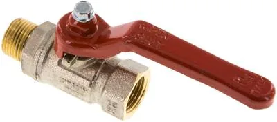 KH 38 IA, Mosazný kulový kohout, R 3/8" / Rp 3/8", -0,9 až 50 bar