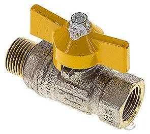 KH 38 IA DVGW KN, Mosazný kulový kohout, DVGW, R 3/8" / Rp 3/8", -0,9 až 50 bar