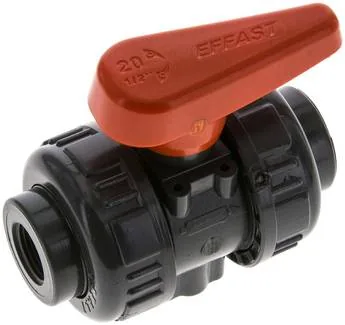 KH 38 PVCEPDM, Kulový kohout, PVC-U / EPDM, Rp 3/8" (průmyslové provedení)